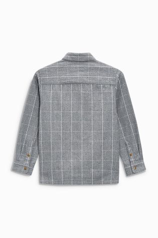 Grey Long Sleeve Check Shacket (3-16yrs)
